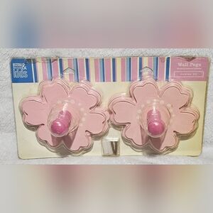 🌞 Restore & Restyle Kids Pink Wall Flower Pegs Including Hardware